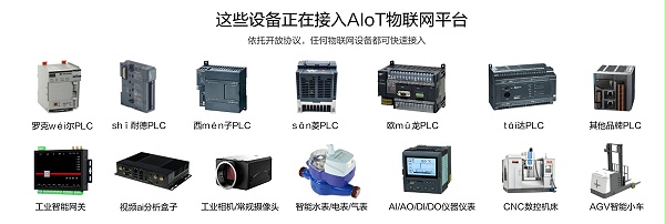 这些工业生产设备、PLC设备、工业网关、仪表仪器等正在接入物联网平台